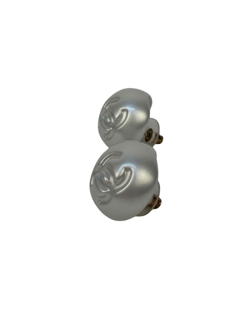 OHRRINGE - CHANEL RESIN SILVER PEARLY