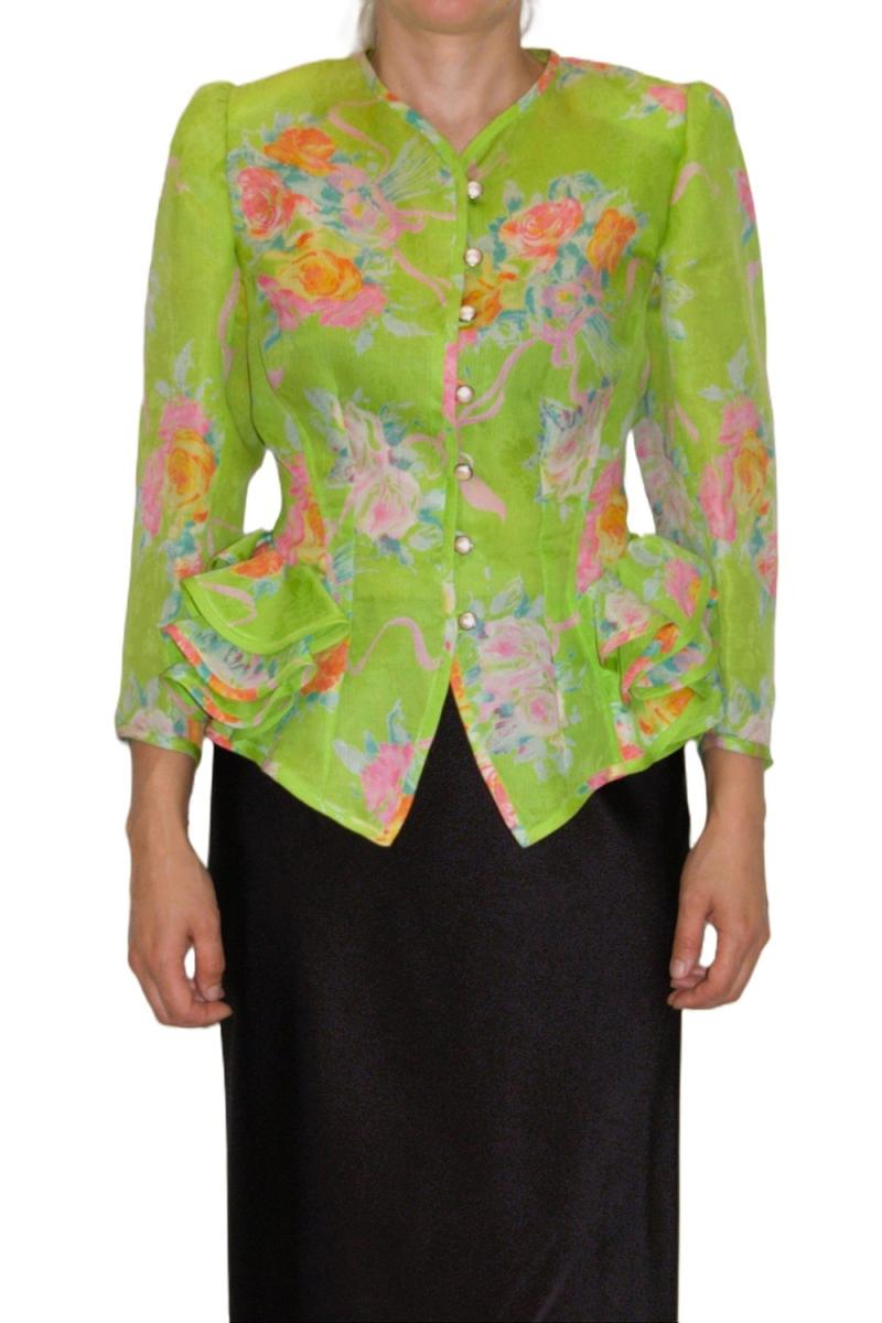 BLAZER - UNGARO PARALLÉLE FLORALER JACQUARD BLAZER GRÜN