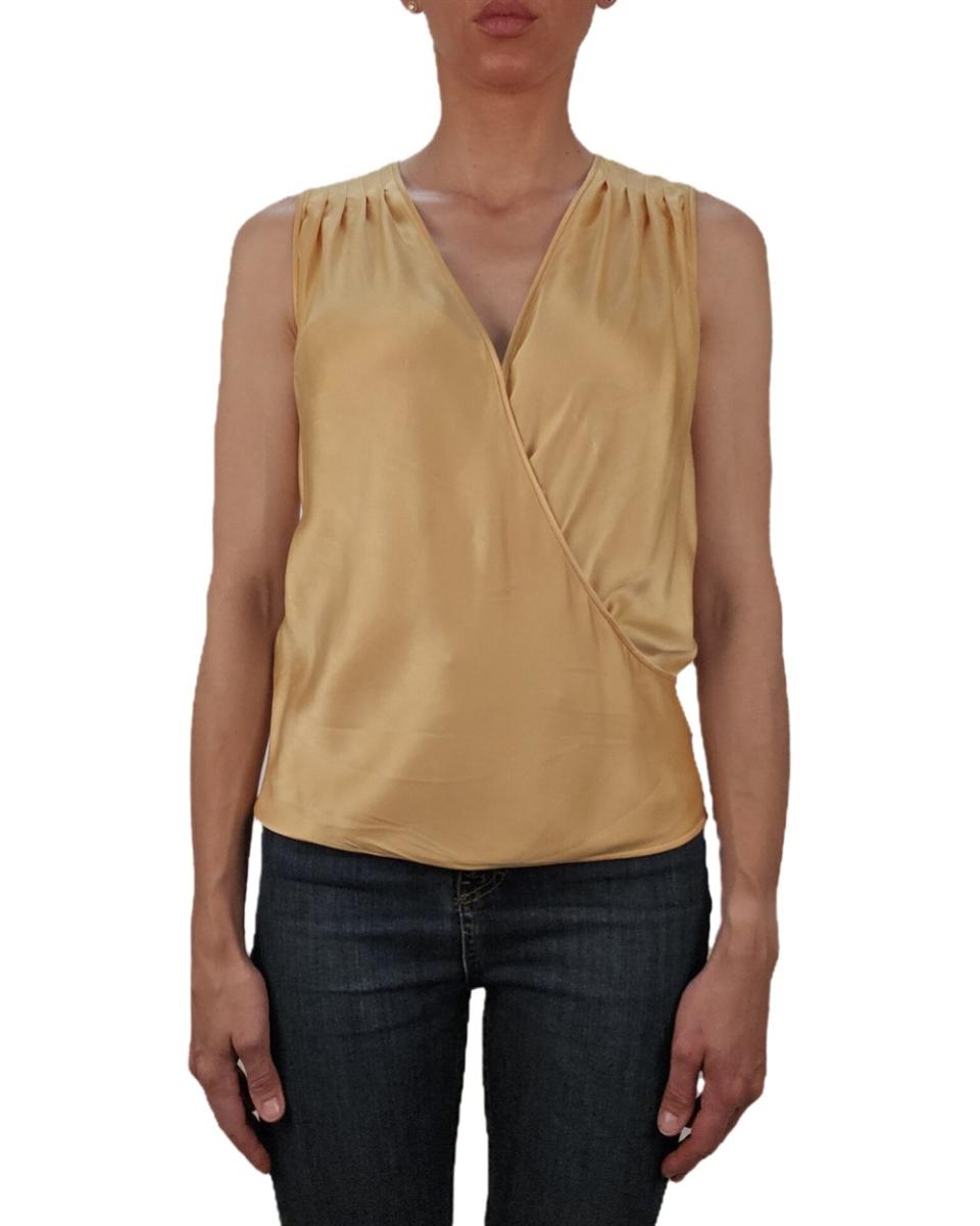 BLUSEN - VALENTINO BOUTIQUE SEIDENTOP GELB
