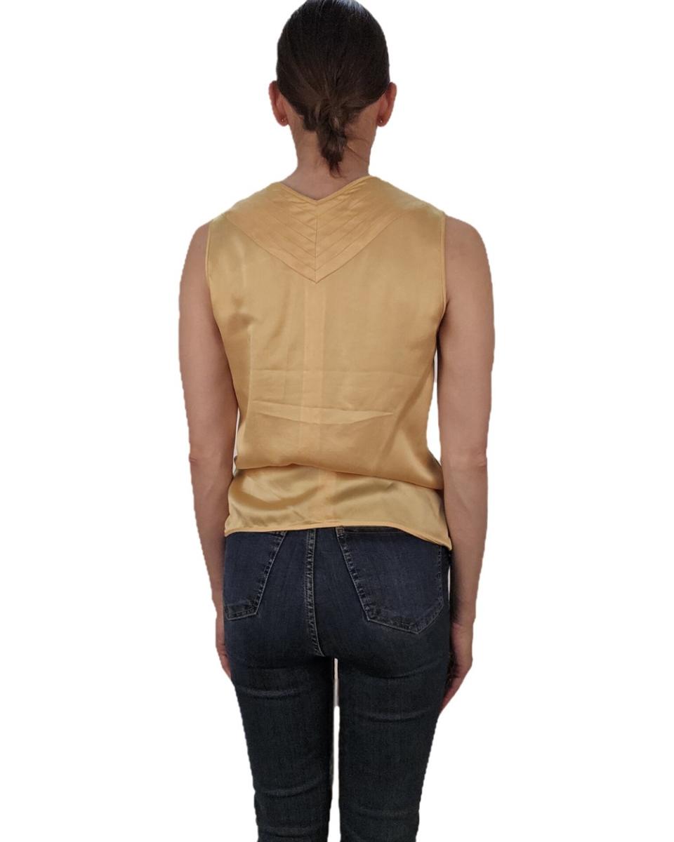 BLUSEN - VALENTINO BOUTIQUE SEIDENTOP GELB