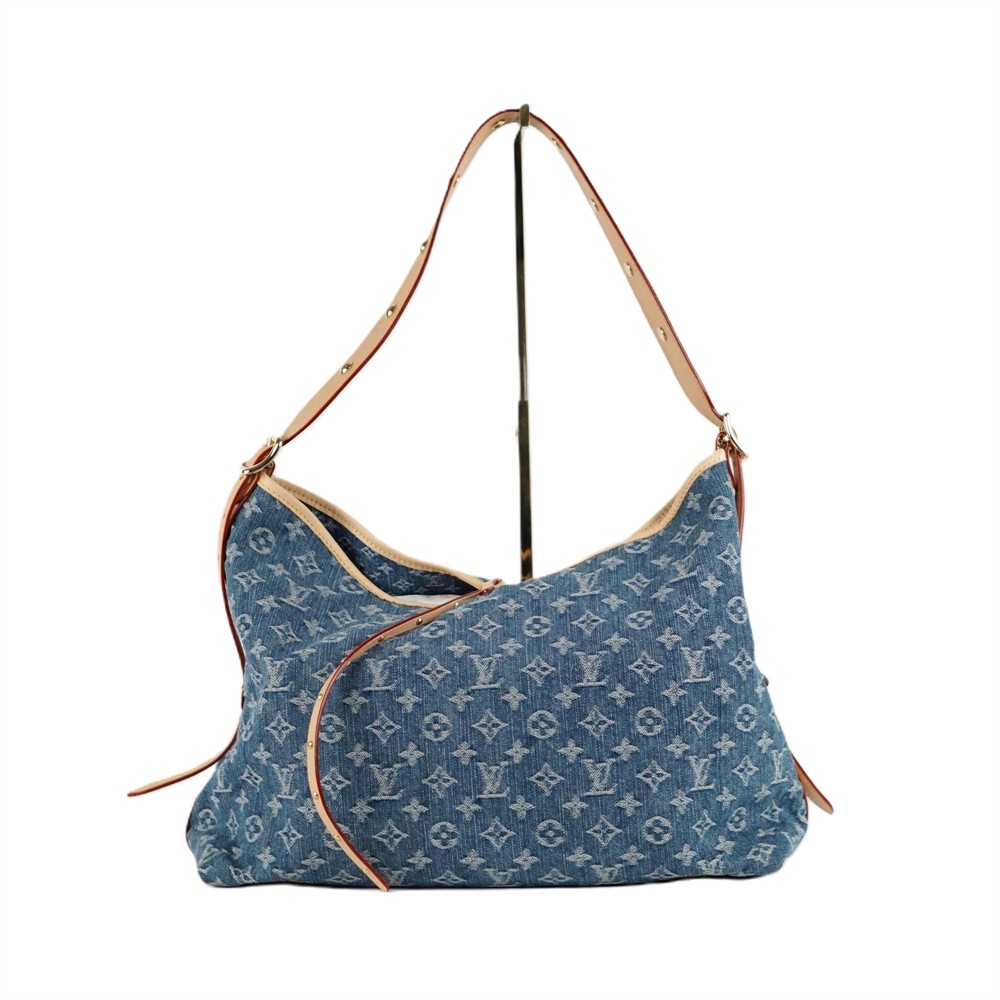 UMHÄNGE- & SCHULTERTASCHEN - LOUIS VUITTON CARRYALL MM MONOGRAM DENIM BLAU