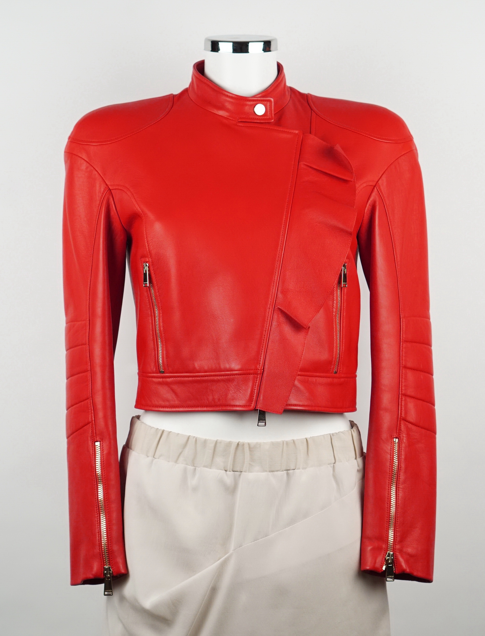 JACKE - LEDER ROT