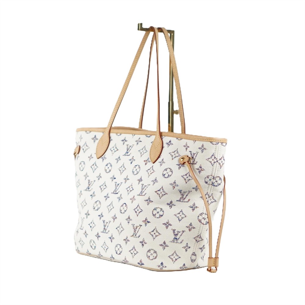 SHOPPER - LOUIS VUITTON NEVERFULL MM JACQUARD MONOGRAM MULTICOLOR BEIGE
