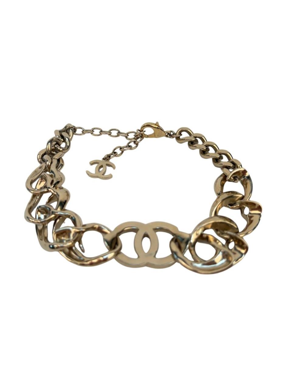 HALSKETTEN - CHANEL CC CHOKER KETTE GOLD