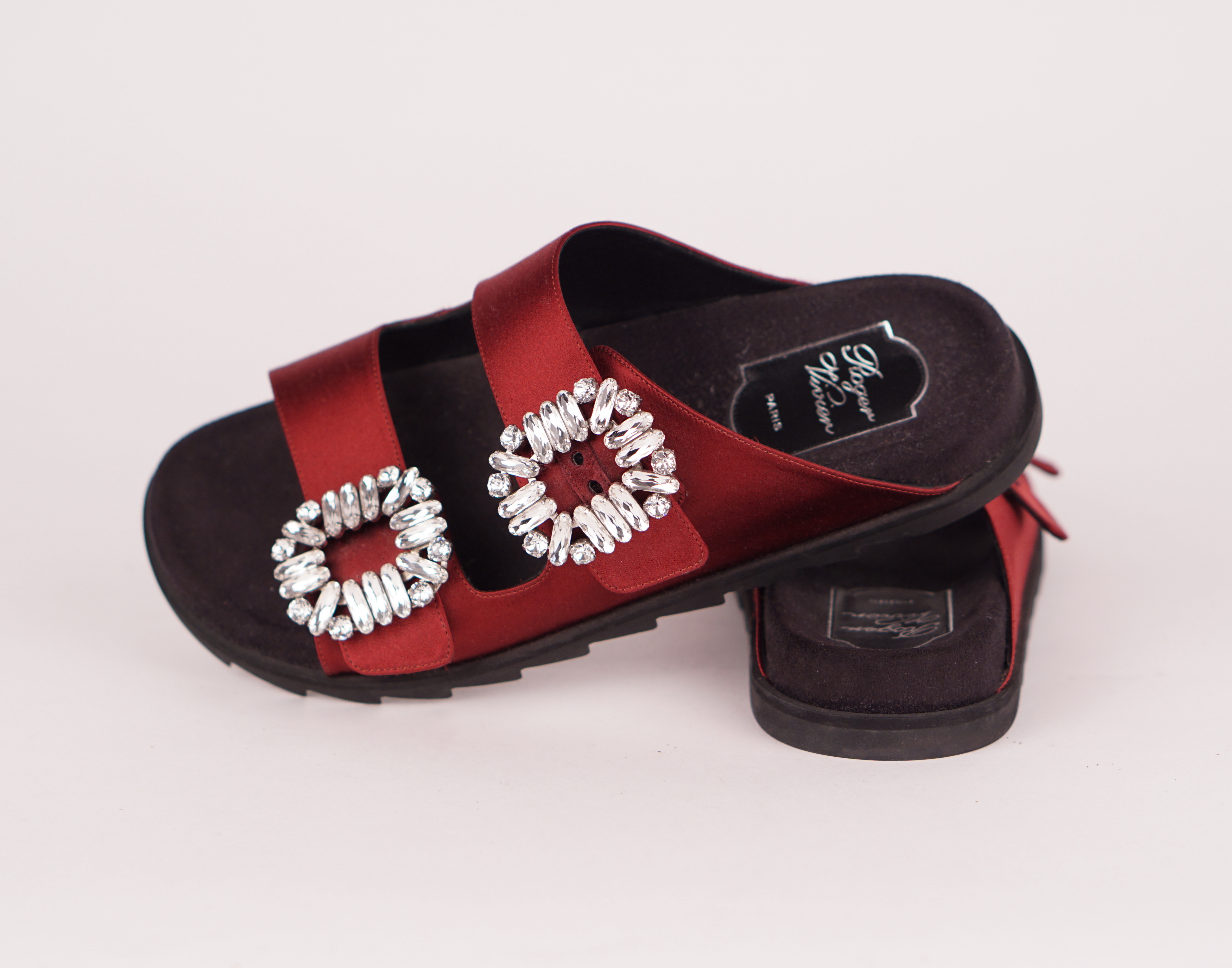 SANDALEN - SLIDY VIV MIT STRASS BESETZTER SCHNALLE 