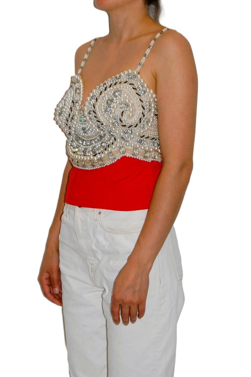 SHIRTS - GIANNI VERSACE BESETZTES CORSET TOP