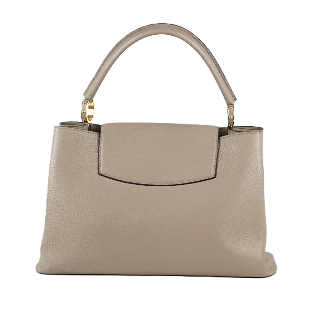 HANDTASCHE - LOUIS VUITTON CAPUCINES MM TAURILLON LEDER GALET