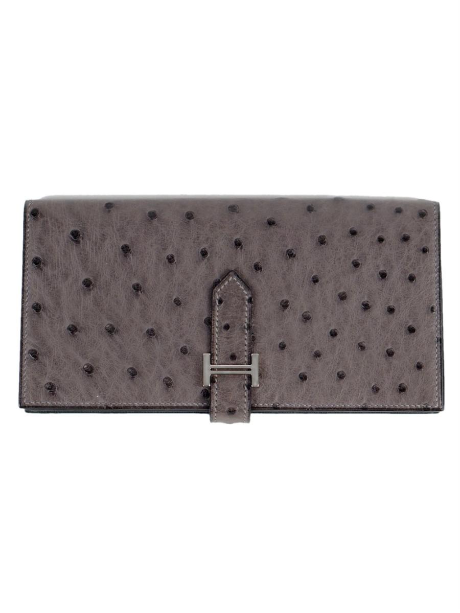 PORTEMONNAIE - HERMÈS STRAUSSENLEDER BÉARN