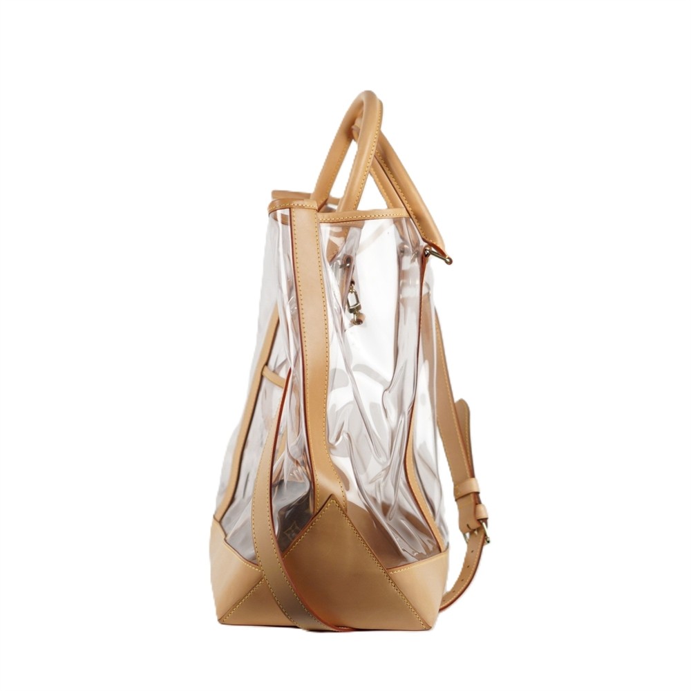 SHOPPER - LOUIS VUITTON ISAAC MIZRAHI CLEAR VINYL SAC CENTENAIRE MONOGRAM BEIGE