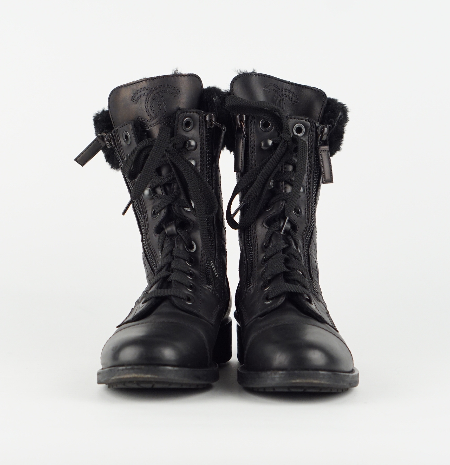 STIEFEL - CHANEL COMBAT SCHWARZ