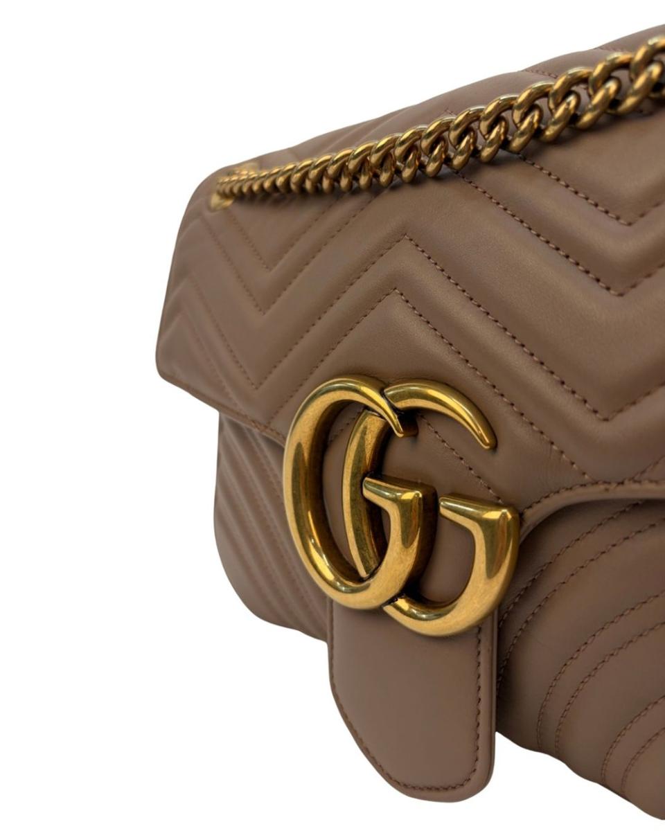 UMHÄNGE- & SCHULTERTASCHEN - GUCCI GG MARMONT BEIGE
