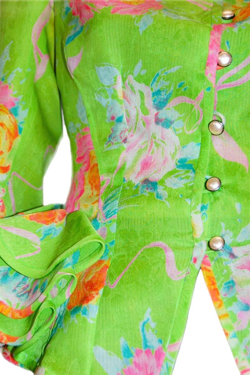 BLAZER - UNGARO PARALLÉLE FLORALER JACQUARD BLAZER GRÜN