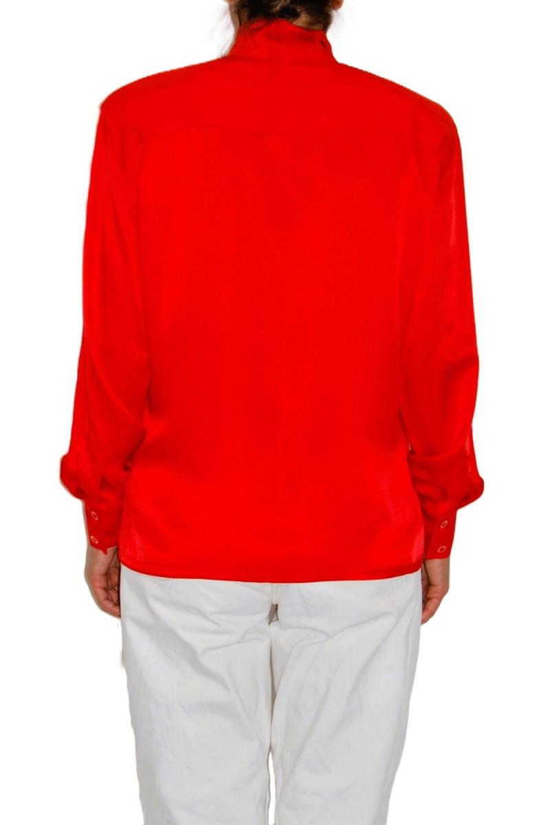 SHIRTS - ESCADA RED SILK SATIN SHIRT