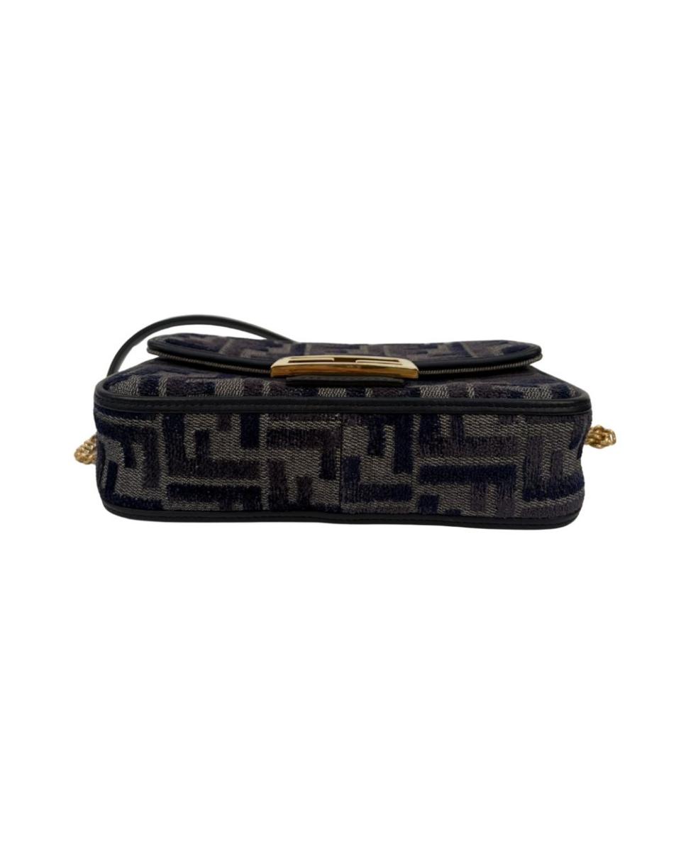 UMHÄNGE- & SCHULTERTASCHEN - FENDI MINI BAGUETTE FF JACQUARD DENIM