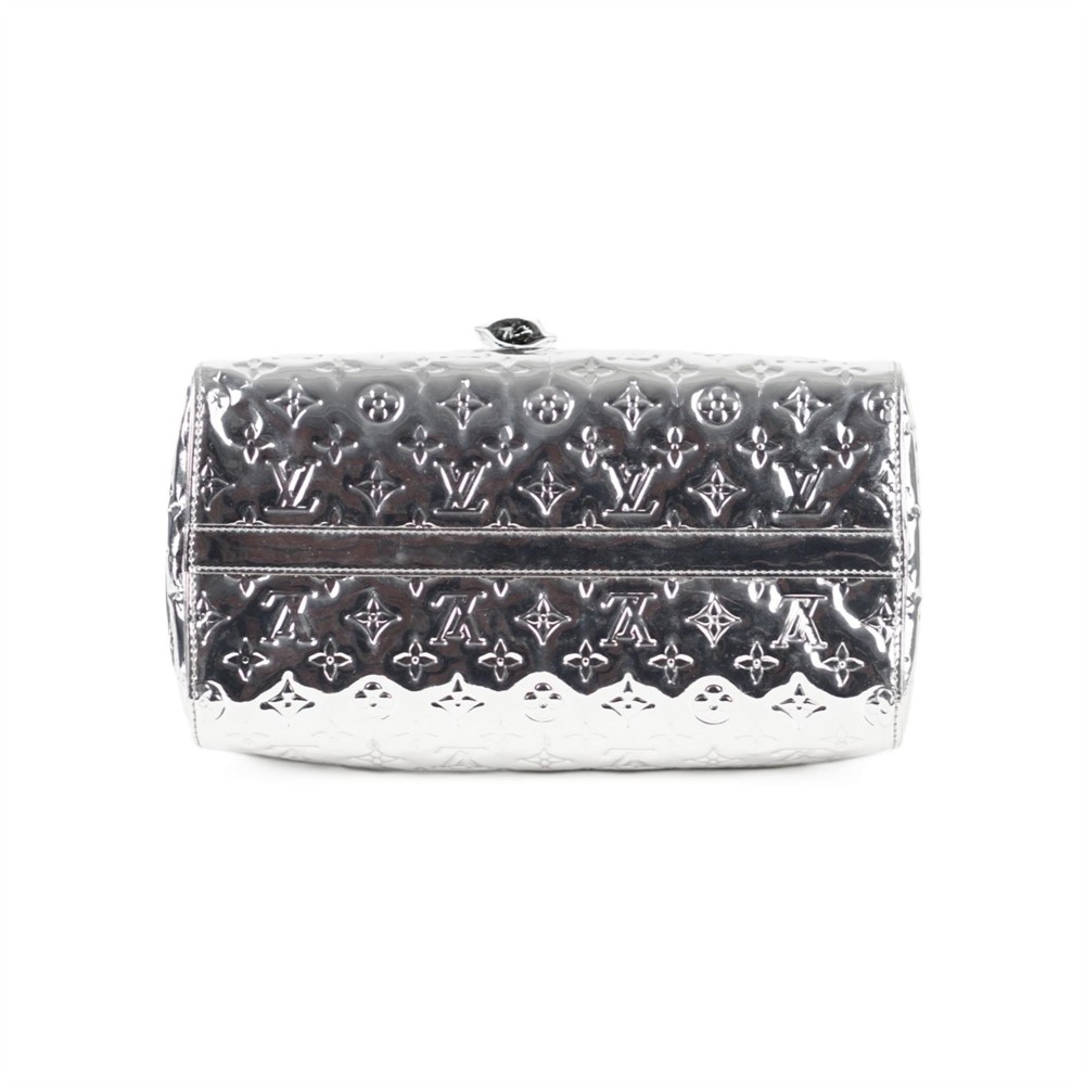 HENKELTASCHE - LOUIS VUITTON SPEEDY 30 MONOGRAM MIROIR SILBER