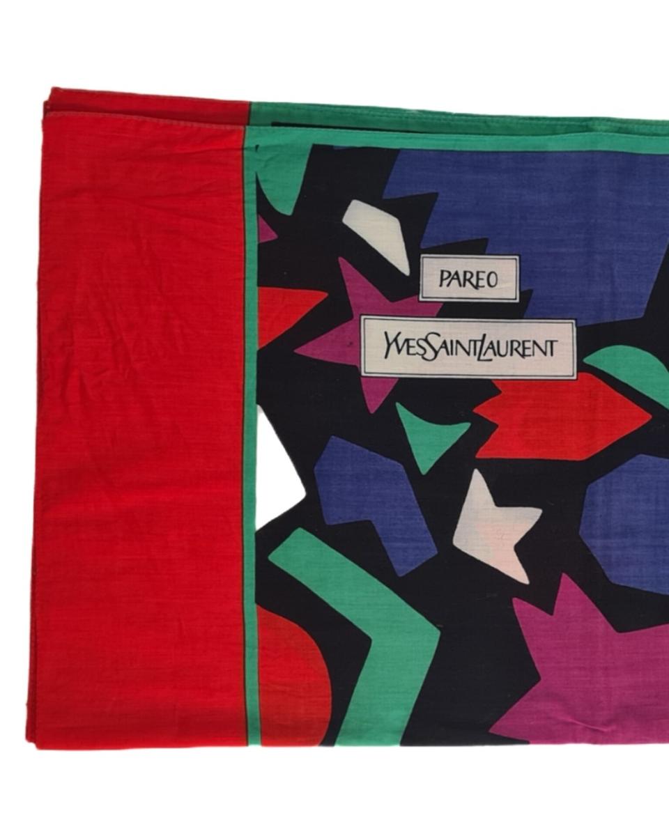 TÜCHER & SCHALS - YVES SAINT LAURENT GEOMETRIC PAREO TUCH