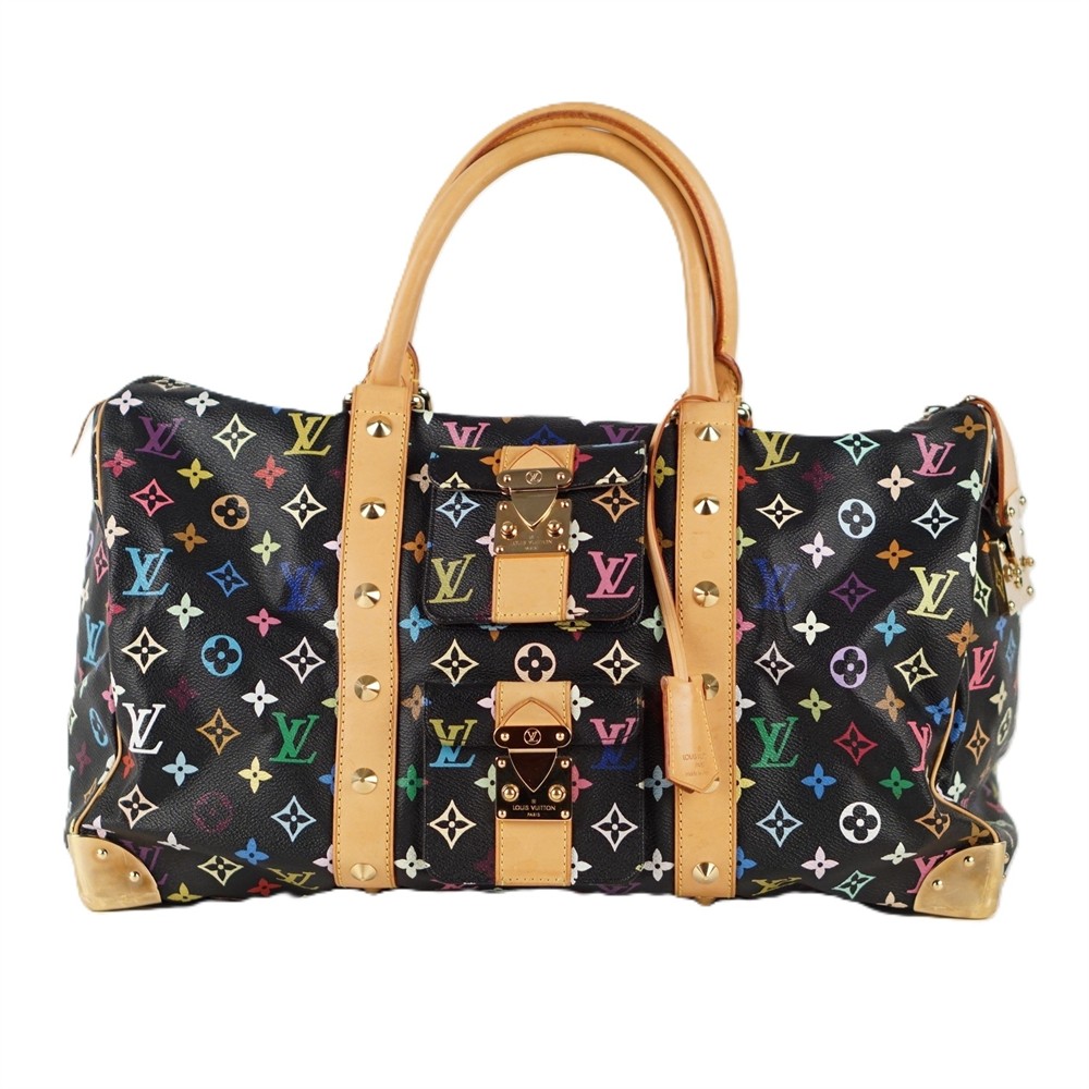 REISETASCHE - LOUIS VUITTON KEEPALL 45 MONOGRAM MULTICOLORE SCHWARZ