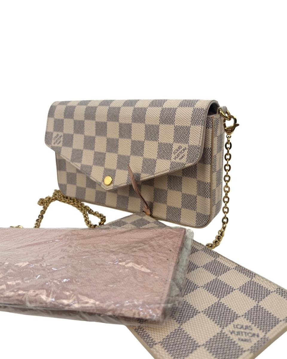 UMHÄNGE- & SCHULTERTASCHEN - LOUIS VUITTON FELICIE POCHETTE DAMIER AZUR